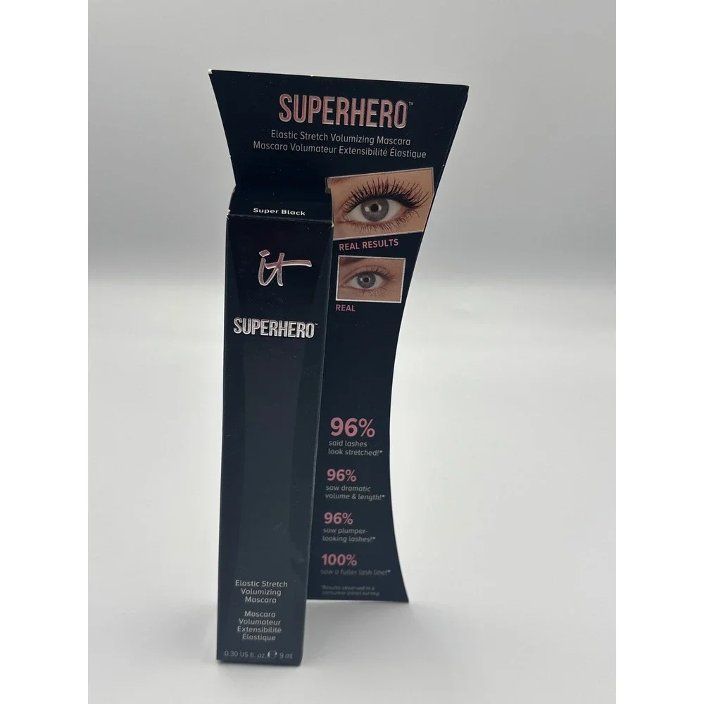 IT Cosmetics Superhero Elastic Stretch Volumizing Mascara Super Black 9ml 0.3oz